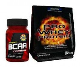 COMBO Pro Whey Protein - 500g - Probiótica +BCAA COMBAT D.N.